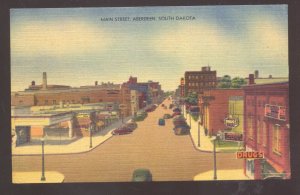 ABERDEEN SOUTH DAKOTA DOWNTOWN STREET SCENE BIRDSEYE VIEW VINTAGE POSTCARD