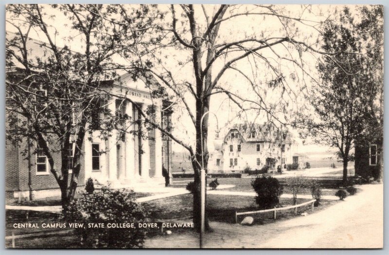 Vtg Dover Delaware DE Central Campus View State College 1940s View Postcard
