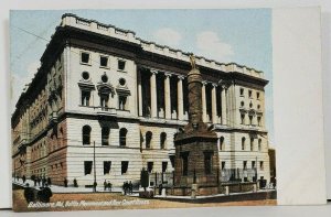 Baltimore Md Battle Monument and New Courthouse udb Postcard D13