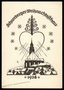 Germany 1938 Schneeberger Weihnacht Christmas Card Cover UNUSED 100740