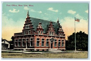 c1910's Post Office Building New Ulm Minnesota MN Unposted Antique Postcard