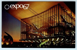 3 Postcards MONTREAL EXPO 1967 ~ Fireworks & Day/Night SOVIET UNION PAVILION