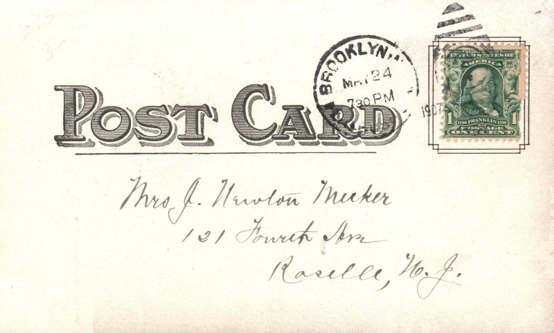 Vintage Postcard 1907 The Viaduct Prospect Park Brooklyn New York NY