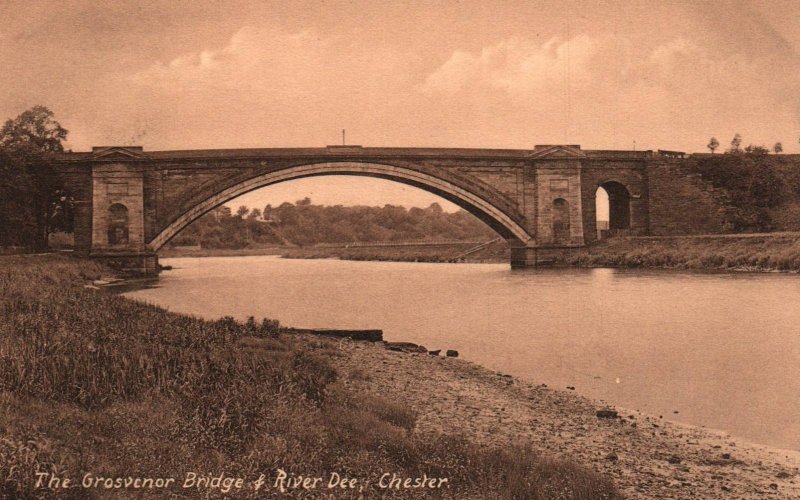 Grosvenor Bridge,River Dee,Chester,England,UK