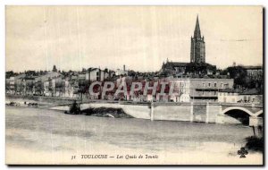 Old Postcard Toulouse Quays of Tounis