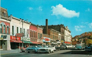 Automobiles Main Street Ridgeway Pennsylvania Modern-Ad Postcard 20-3991