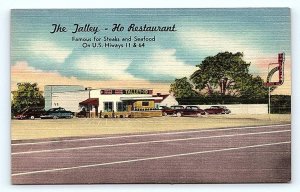 CHATTANOOGA, TN Tennessee ~ TALLY-HO RESTAURANT c1940s Roadside Linen Postcard