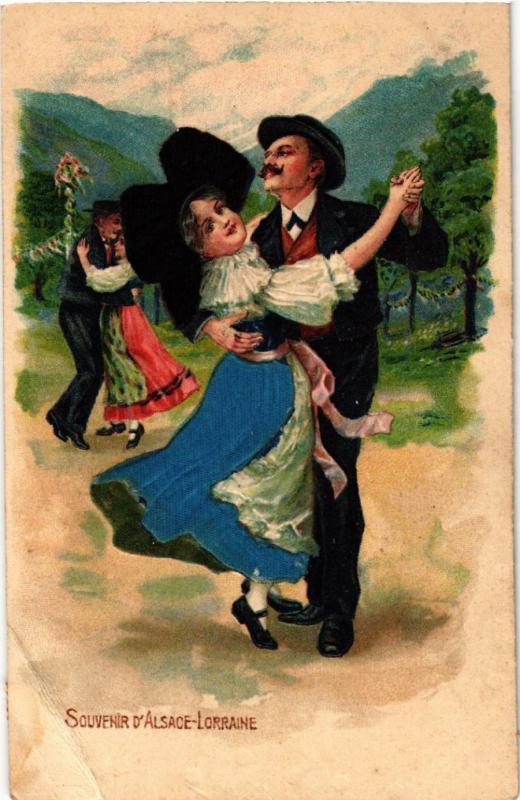 CPA AK Souvenir d'Alsace-Lorraine - Folklore - Types (482001)