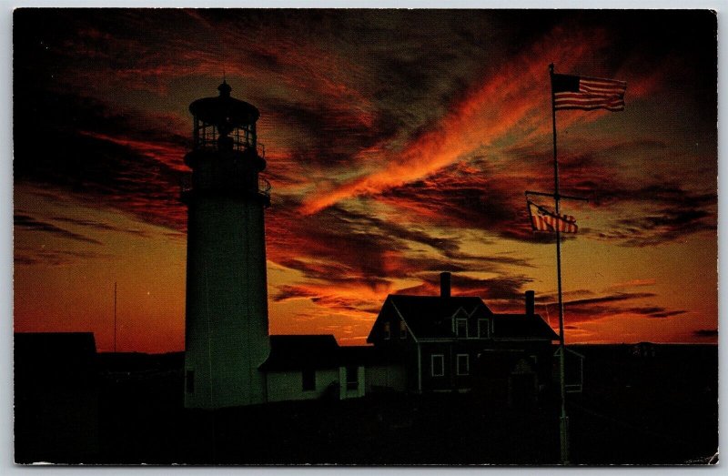 Vtg North Truro Cape Cod Massachusetts MA Highland Light Lighthouse Postcard