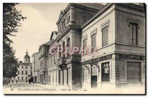 Old Postcard Bank Villefranche Salle des fetes