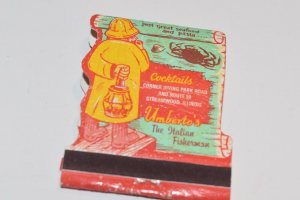 Umberto's The Italian Fisherman Streamwood Illinois Map Matchbook