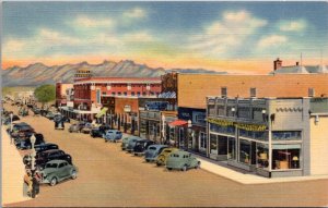 Linen Postcard Main Street in Las Cruces, New Mexico