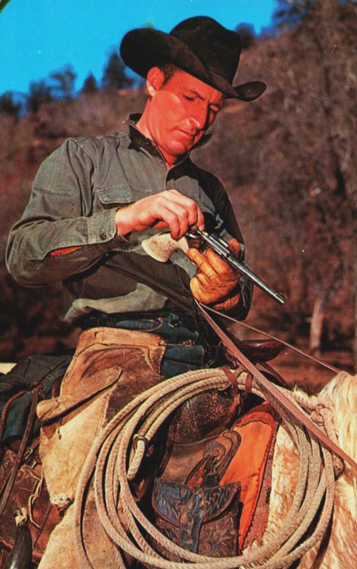 USA Western Cowboys Reloads Vintage Postcard C277
