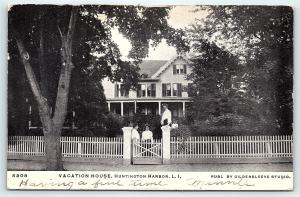 Postcard NY LI Long Island Huntington Vacation House 1907 View F07
