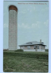 Postcard Stand Pipe and Water House Easton PA