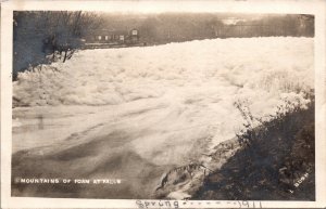 RPPC Mountains of Foam at Falls 1911 by L. Bush