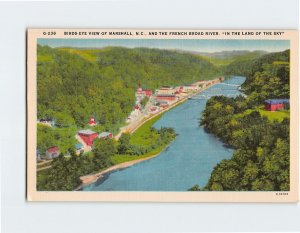 Postcard Birds-Eye View Of Marshall And The French Broad River, Marshall, N. C.