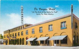 1950s SANTA FE NEW MEXICO De Vargas Hotel American postcard 1262