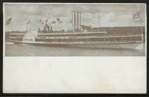 Hudson River Day Line, New York State, Steamship, Very Early Postcard, Unused