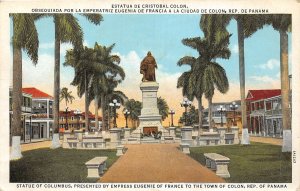 br104740 statue columbus empress eugenie of france to the town colon panama