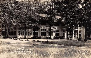 Michigan Mi Real Photo RPPC Postcard c1940s HARTLAND Cromaine Lodge Aldenwoods