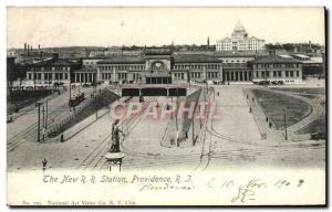 Old Postcard The New R R R I Providence Station