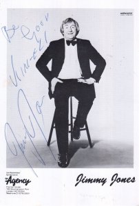 Jimmy Jones TV Comedian Management Agency Antique Hand Signed Cast Card Photo