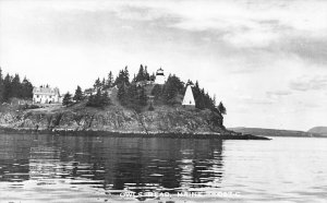 Owls Head Light C97-C  Light House, Real Photo Postcard