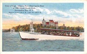 View of Capt Adkin's New Observation Boat Alexandria Bay, New York