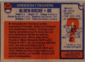 1976 Topps Football Card Alden Roche Green Bay Packers sk4357