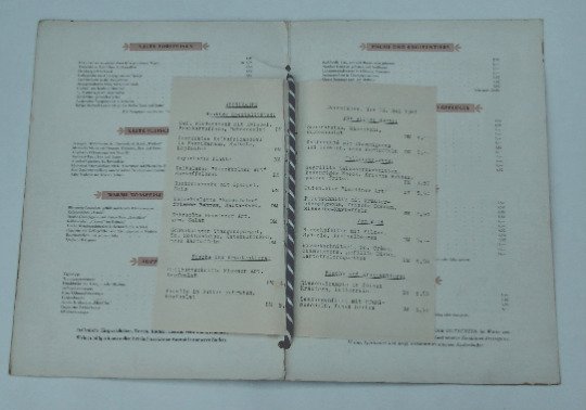 Vintage 1961 Kunstlerhaus Restaurant Menu in Munich, Germany