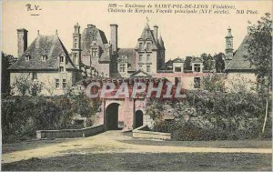 Postcard Old Surroundings of Saint Pol de Leon (Finistere) Castle Kerjean mai...