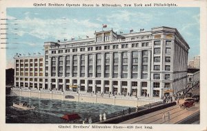 Gimbel Brothers Department Store Milwaukee Wisconsin 1927 postcard