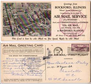 Rockford Ill, Air Mail Service