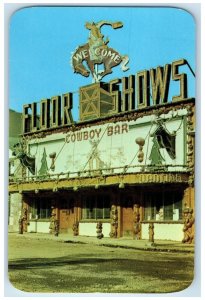 c1960's Cowboy Bar At Jackson In The Jackson Hole Wyoming WY Unposted Postcard