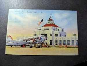 Mint USA Aviation Postcard Municipal Airport Houston TX Texas Great Silver Fleet