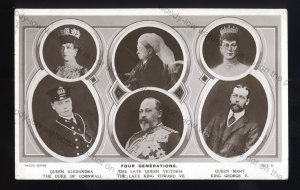 ROY001 - Queen Victoria - Four Royal Generations - postcard