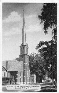 Hoosick Falls New York Church Immaculate Conception Antique Postcard K51723