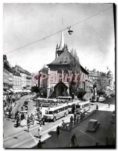 Modern Postcard Lausanne Place and Church St Francois