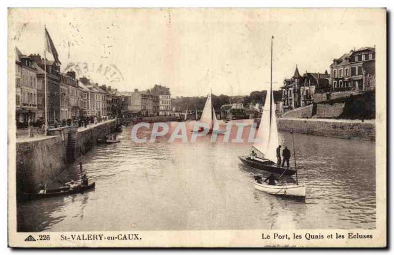 St Valery - The Port Quays - The Locks - Old Postcard