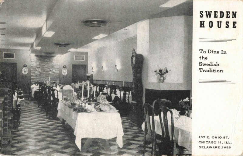 Sweden House Restaurant Roadside Dinning, Ohio Street, Chicago, IL Postcard