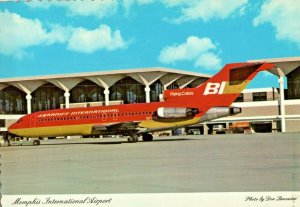 Rare Photo Postcard Braniff International Airline Memphis Airport Don Lancaster