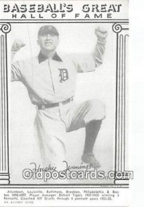Hughie Jennings Baseball Postcard Base Ball Post Card Printed 1977 Baseball's...