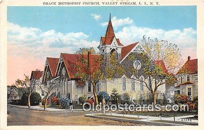 Churches Vintage Postcard Valley Stream, LI, NY, USA Vintage Postcard Grace M...