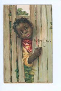 LP01   Black Americana History, vintage postcard, unsigned 