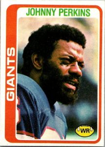 1978 Topps Football Card Johnny Perkins New York Giants sk7282