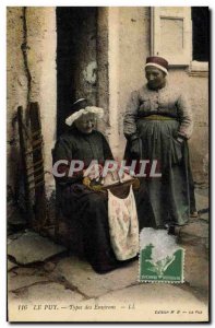 Old Postcard Folklore Lace Dentelliere Le Puy Type nearby