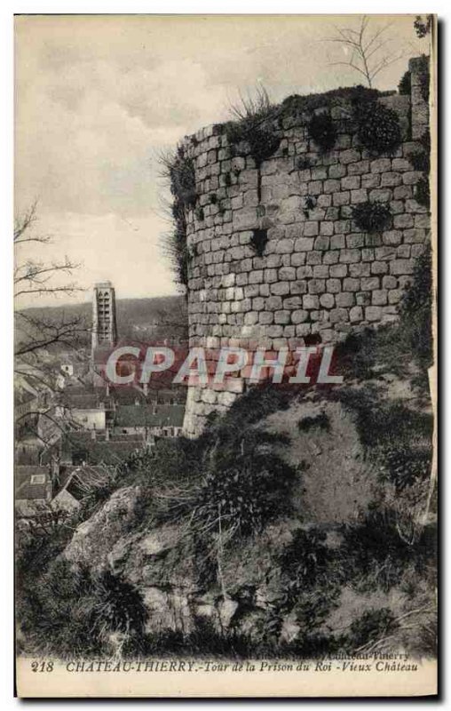 Old Postcard Chateau Thierry Tower Prison Old castle of King