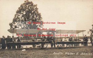 Early Aviator, RPPC, Walter E. Johnson, Sullivan County Fair 1912, Monticello NY