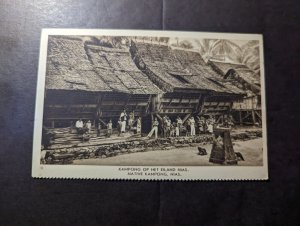 Mint Dutch East Indies RPPC Postcard Native Kampong Nias Indigenous People